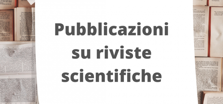 PUBBLICAZIONI SU RIVISTE SCIENTIFICHE